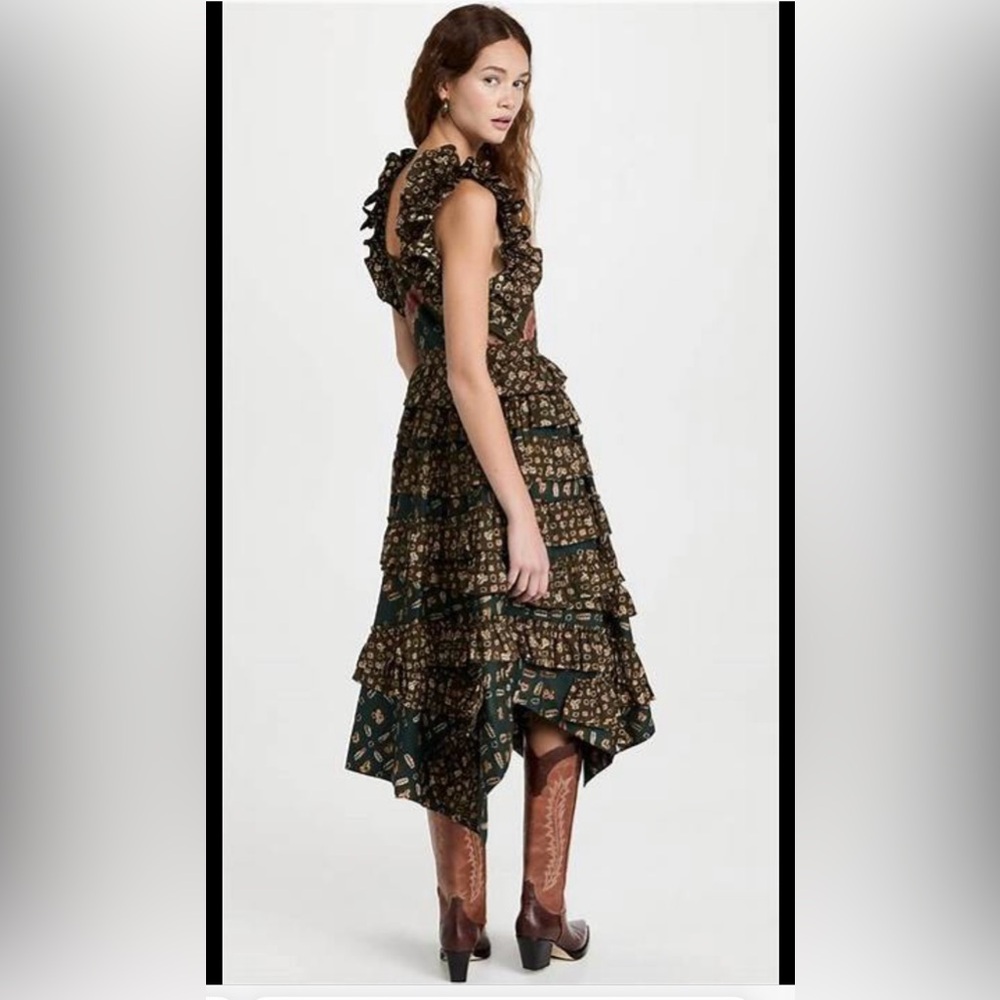 NWT Ulla Johnson Nia Floral Midi Asymmetrical Dress